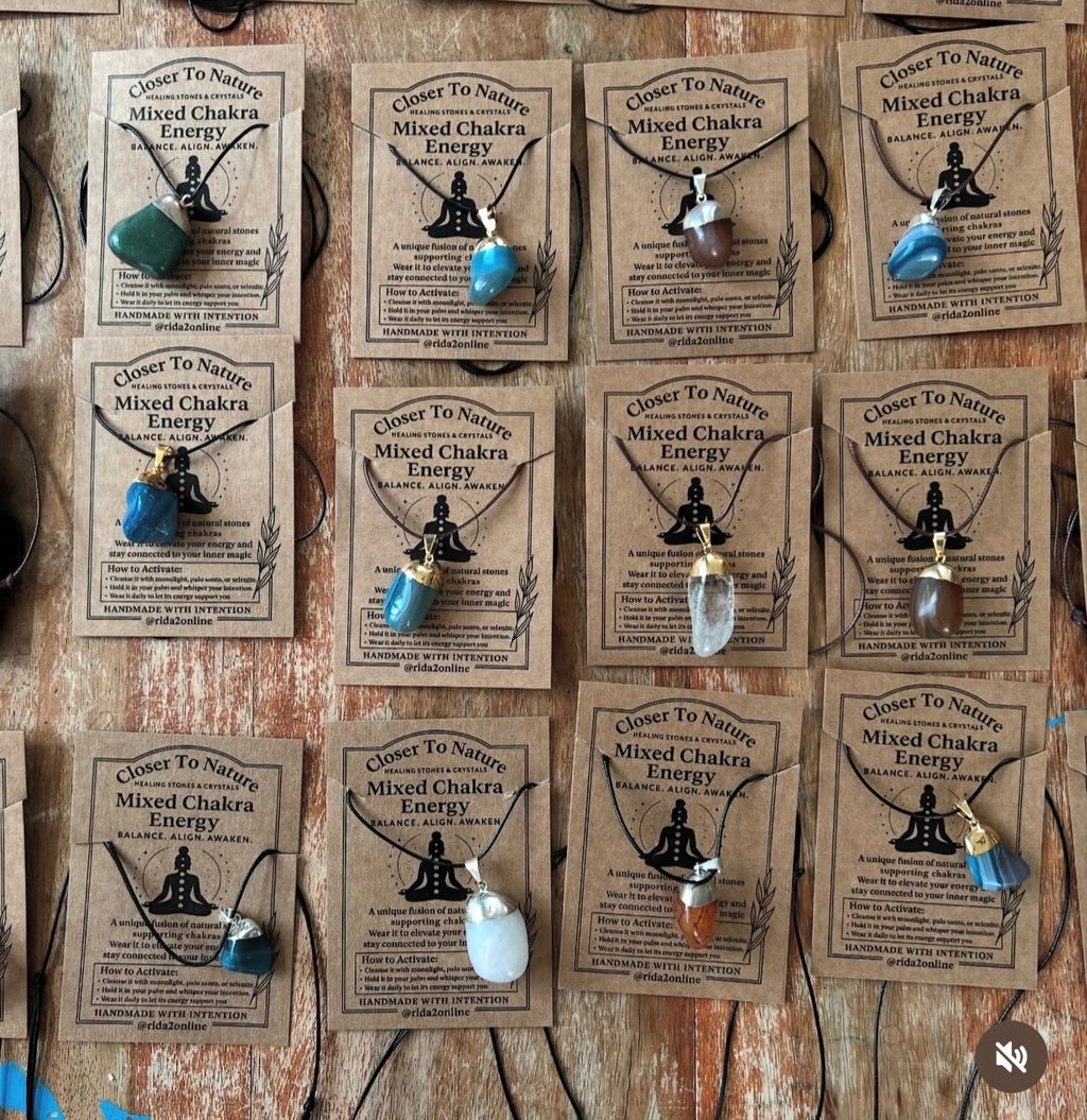 Natural Polished Crystal Pendant Necklace