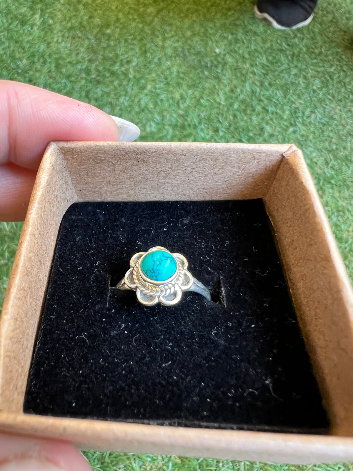 Howlite Ring in 925 Italian Sterling Silver