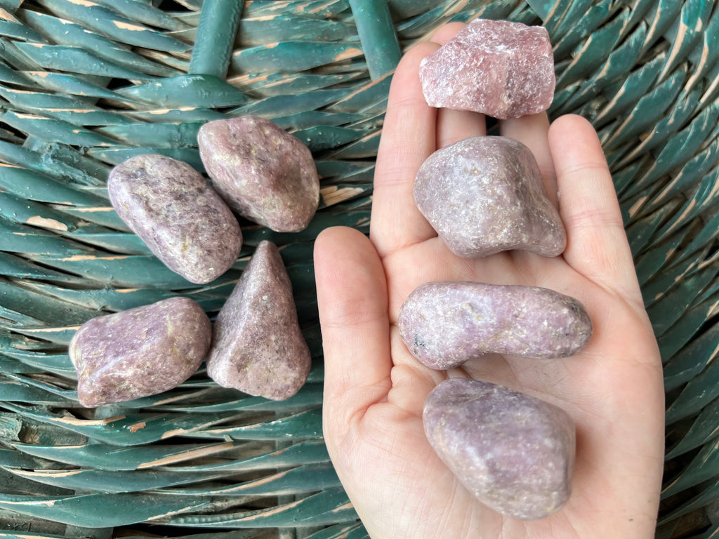 Natural Lepidolite Polished Tumbled Stone