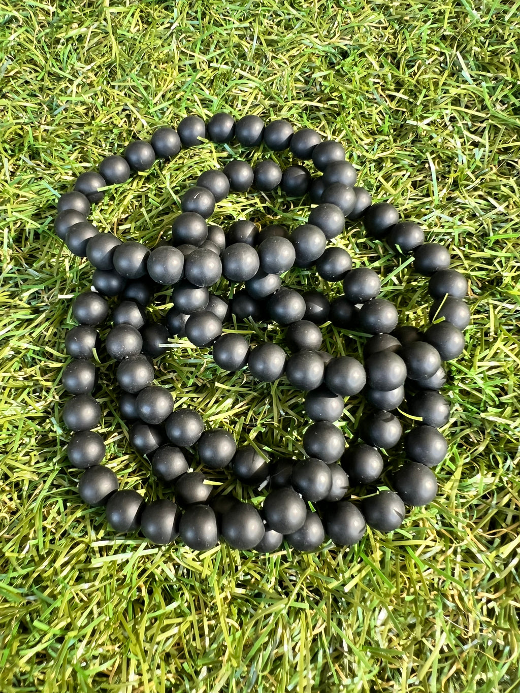 Natural Matte Black Onyx Bracelet | 8mm Genuine Gemstone Beads | Protection, Strength & Confidence