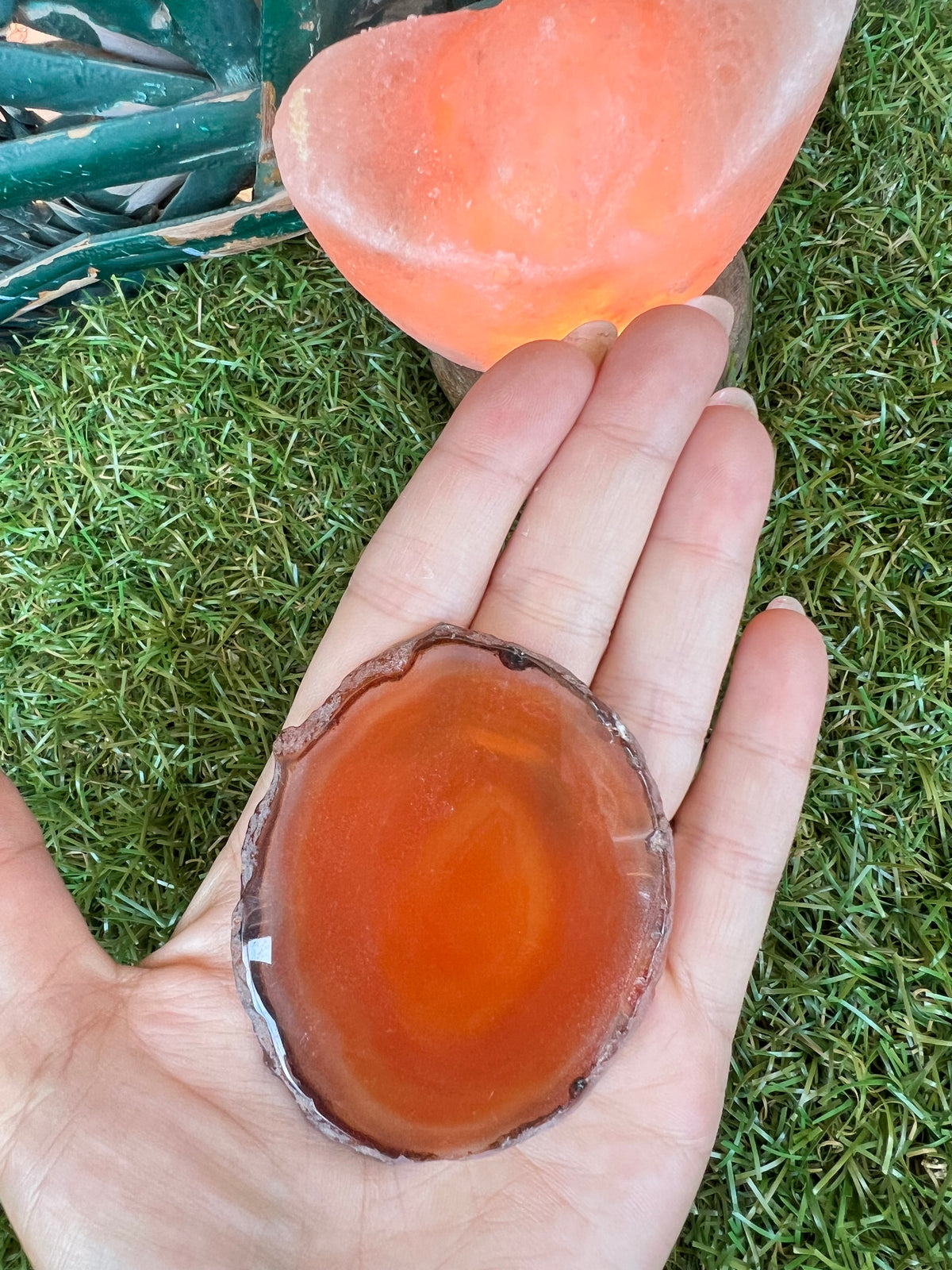 Natural Agate Eye Slice – Protection, Grounding & Focus | 43 g