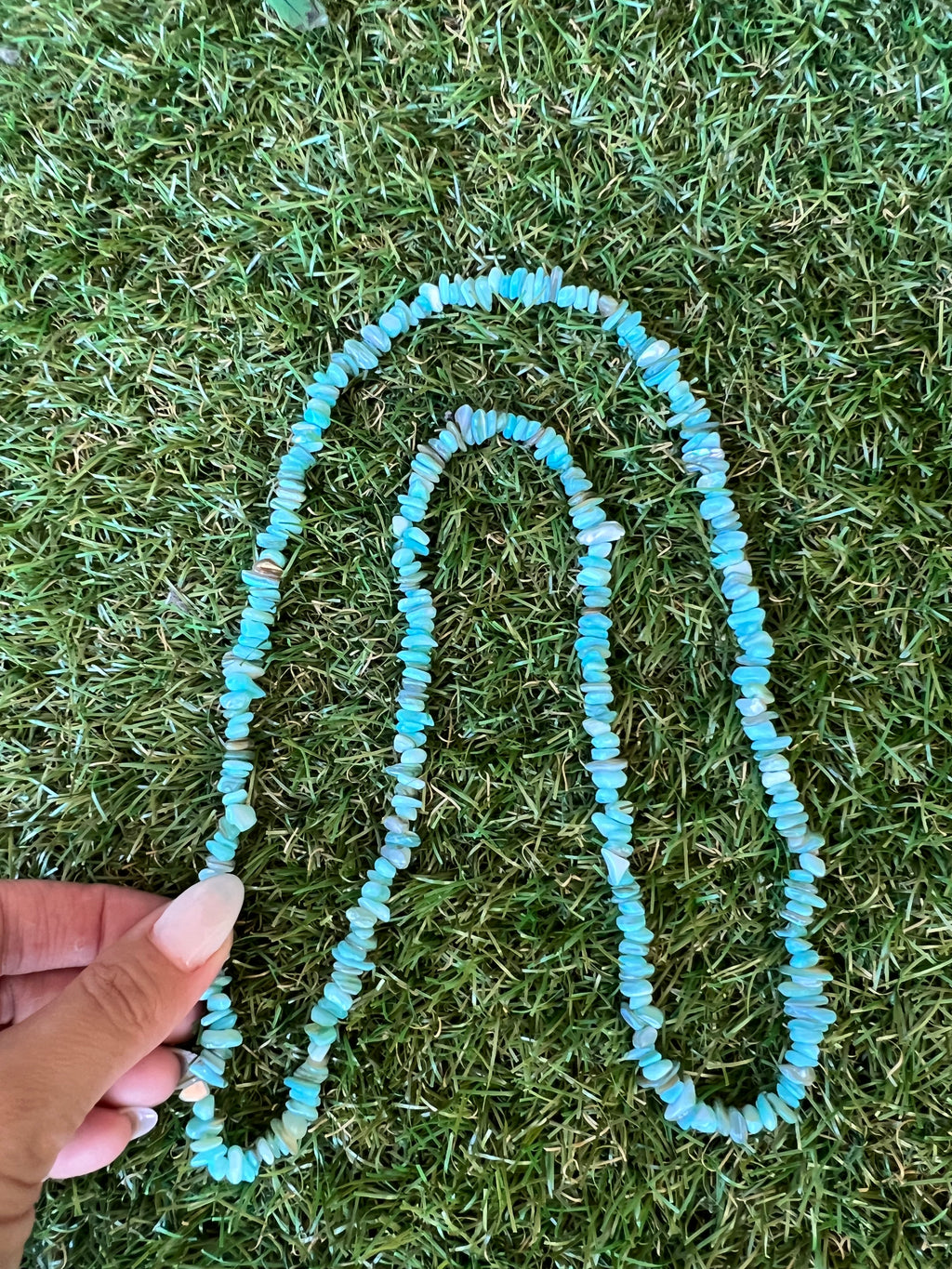 Natural Dyed Shell Chip Necklace | Lightweight Coastal Style Necklace