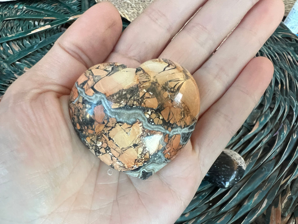 Natural Agate, Jasper & Opal Heart Collection