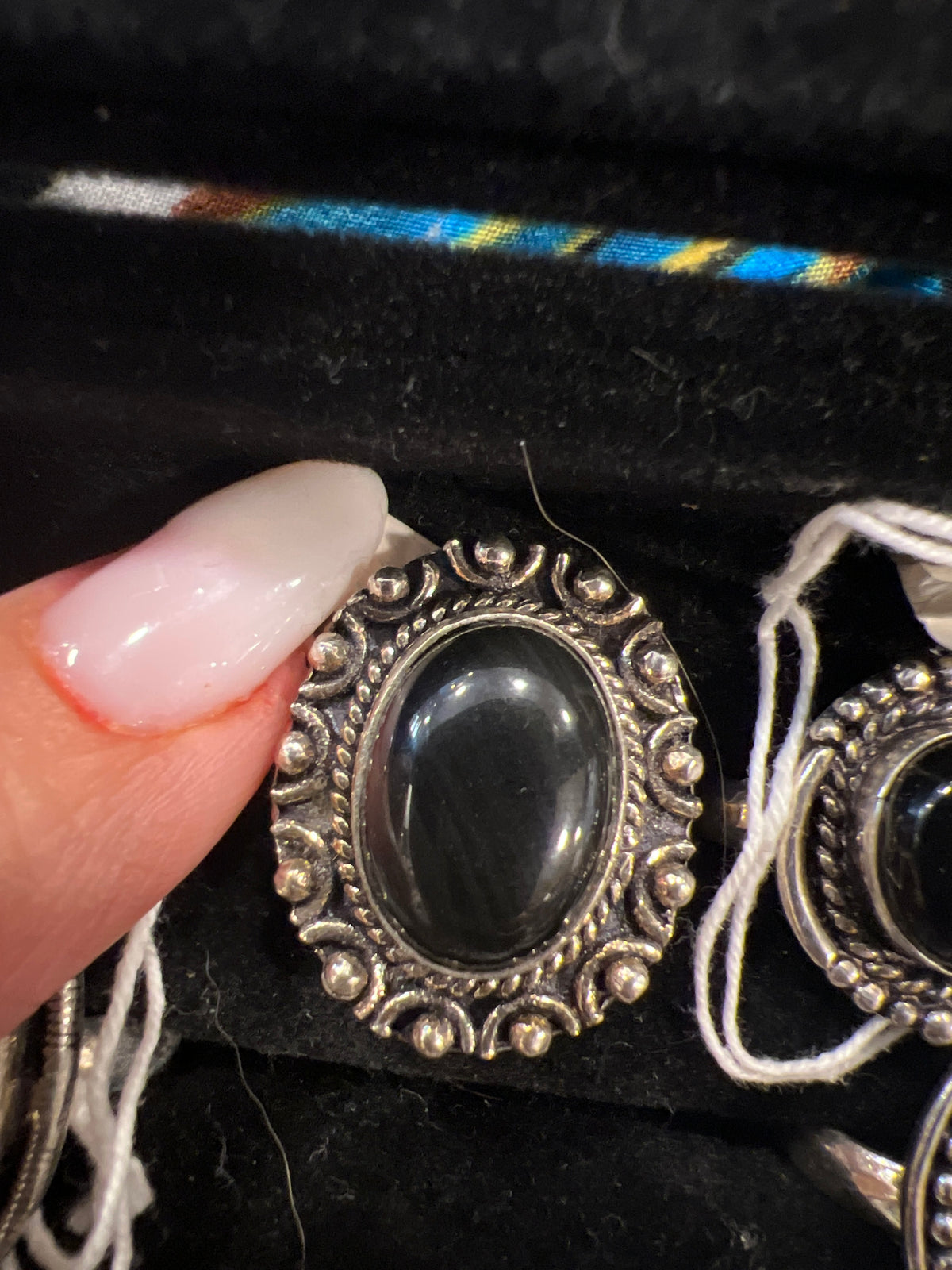 Natural Silver-Plated Statement Crystal Rings Collection “Chunky A”