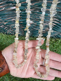 Natural Golden Rutilated Quartz Chip Necklace | Genuine Irregular Gemstone Chips | Manifestation, Clarity & Abundance