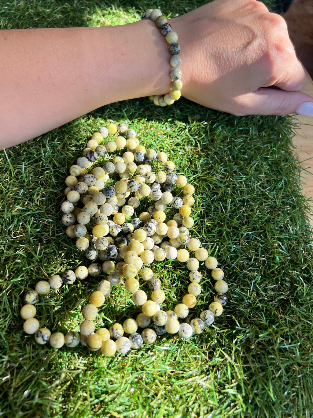Natural Serpentine 8mm Beaded Bracelet | Protection, Renewal & Kundalini Energy Crystal Bracelet