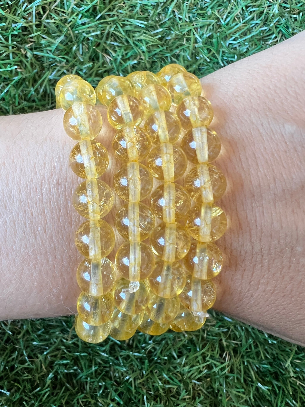 Citrine Bracelet Classic Grade – 8 mm Genuine Crystal Beads | Abundance & Prosperity