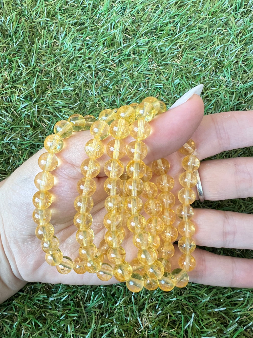 Citrine Bracelet Classic Grade – 8 mm Genuine Crystal Beads | Abundance & Prosperity