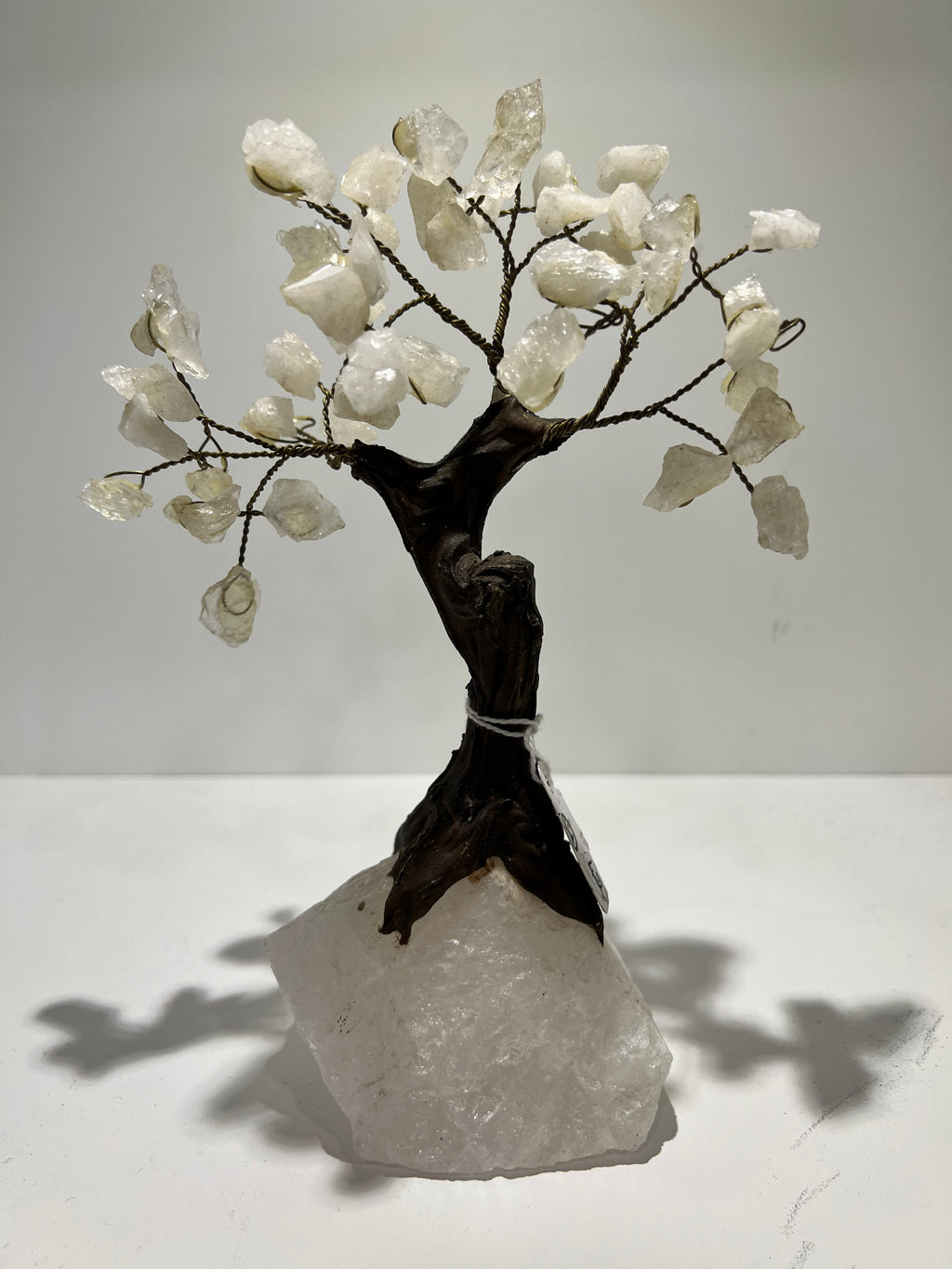 Natural Clear Quartz Crystal Tree on Raw Clear Quartz Base