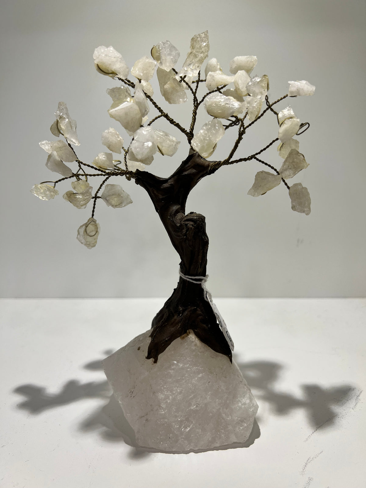Natural Clear Quartz Crystal Tree on Raw Clear Quartz Base