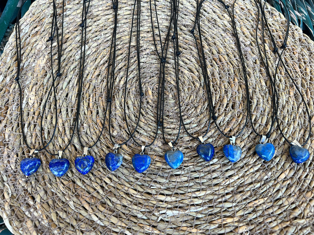 Natural Lapis Lazuli Heart Necklace
