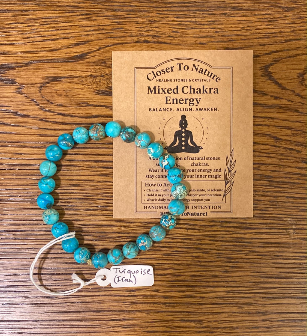 Natural Neyshabur Turquoise Bracelet – Protection, Prosperity & Communication - 8 mm