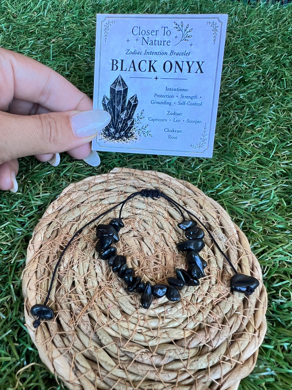 Natural Black Onyx Zodiac Bracelet – Protection, Strength & Grounding | Capricorn, Leo & Scorpio