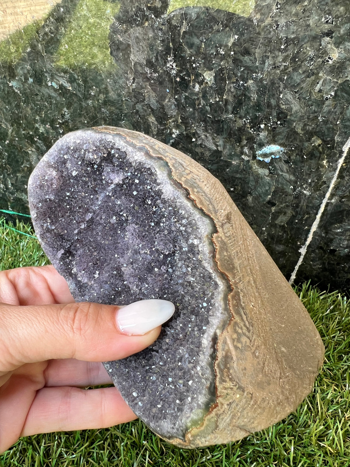 Natural Amethyst Druzy Freeform – Polished Standing Crystal | 723 g