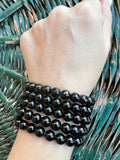 Natural Black Onyx 8mm Beaded Bracelet | Protection, Strength & Confidence Crystal Bracelet
