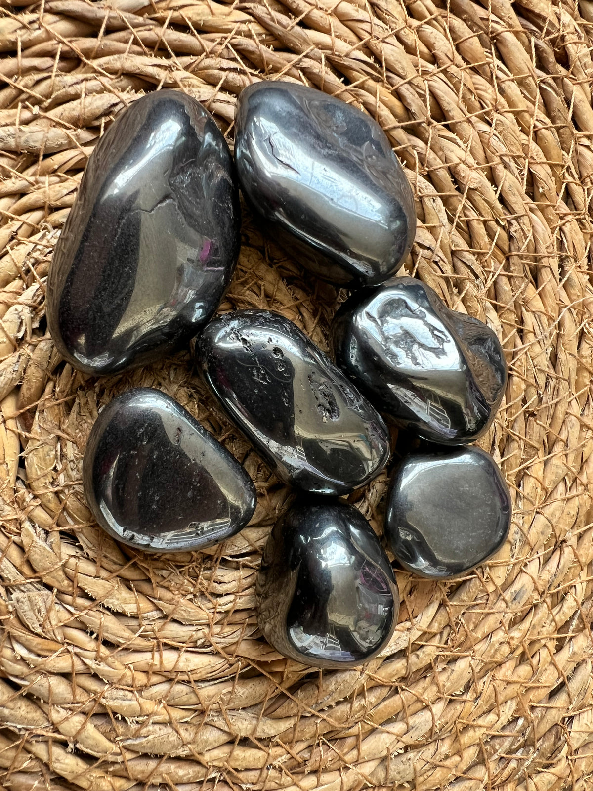 Natural Polished Hematite Tumble Stone