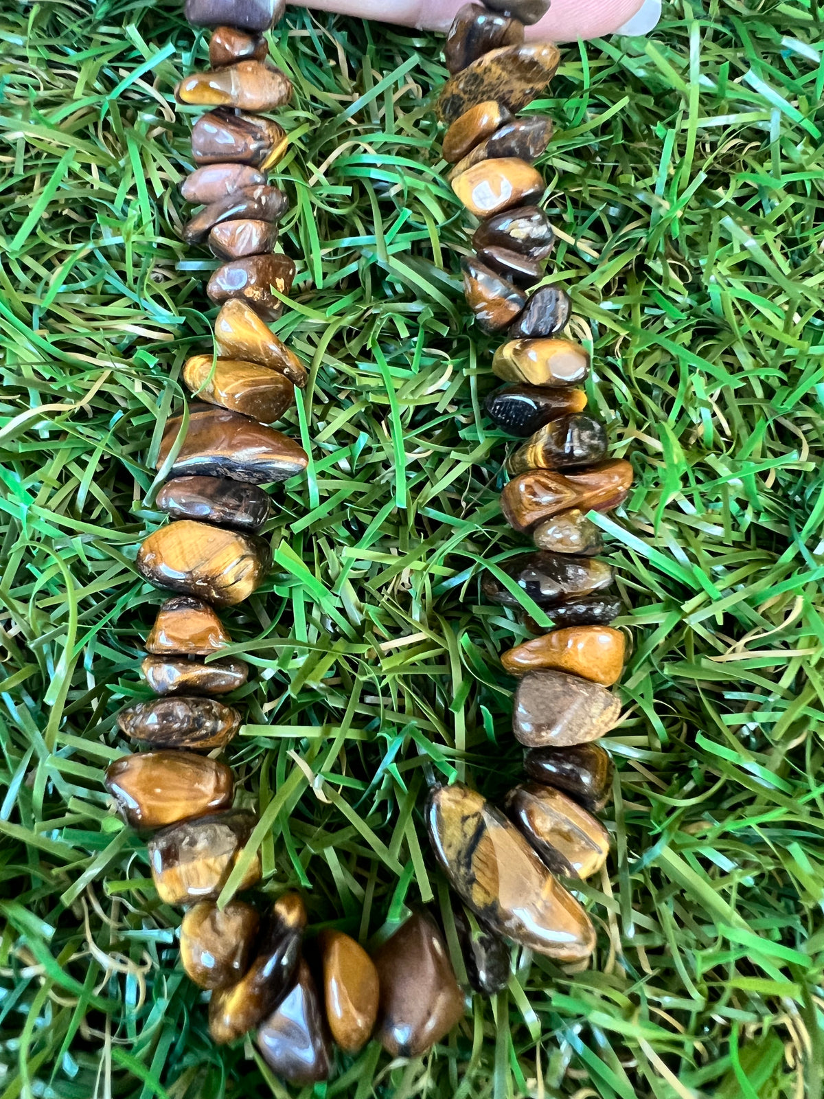 Natural Tiger’s Eye Chip Necklace | Genuine Irregular Gemstone Chips | Protection, Confidence & Courage