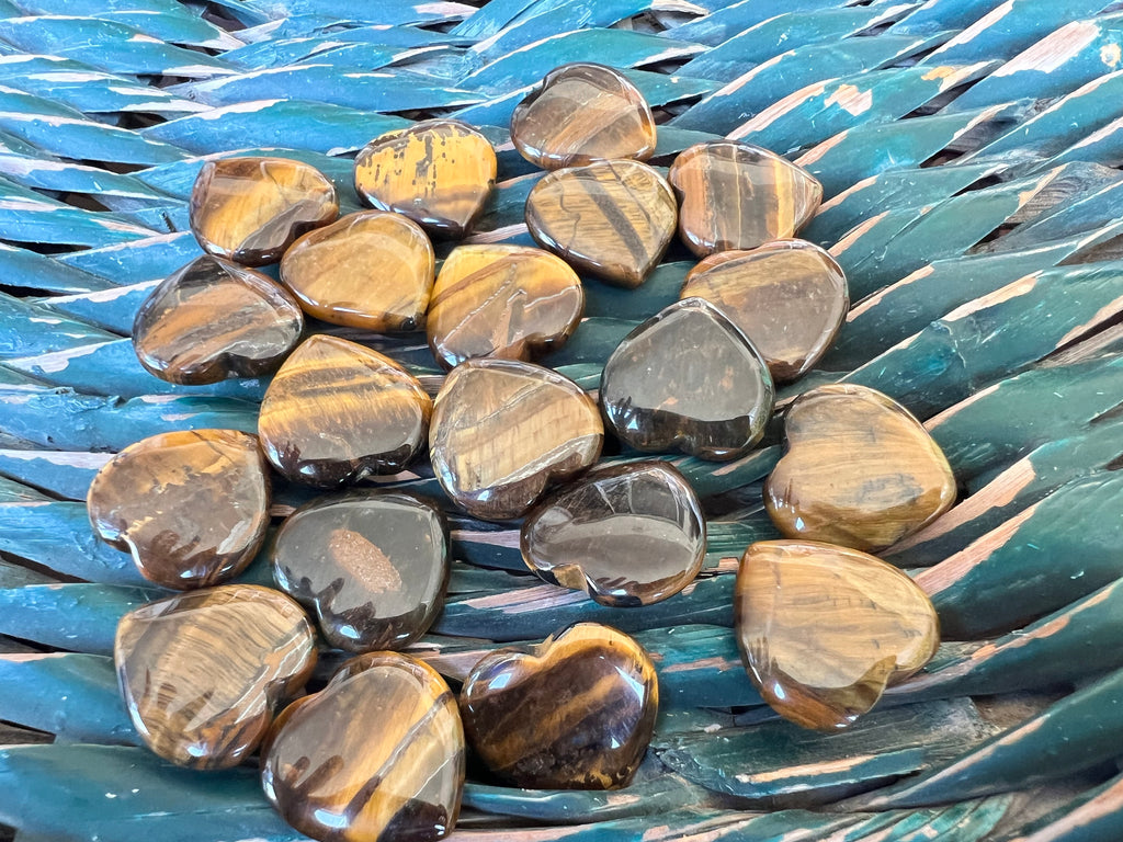 Natural Tiger’s Eye Mini Crystal Heart
