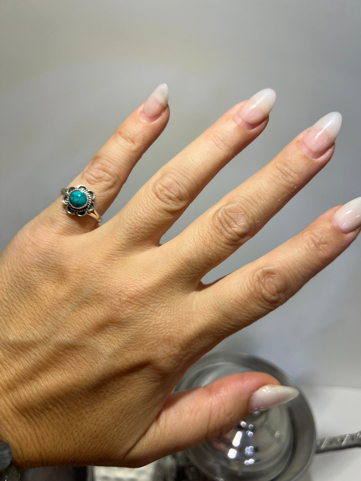 Howlite Ring in 925 Italian Sterling Silver