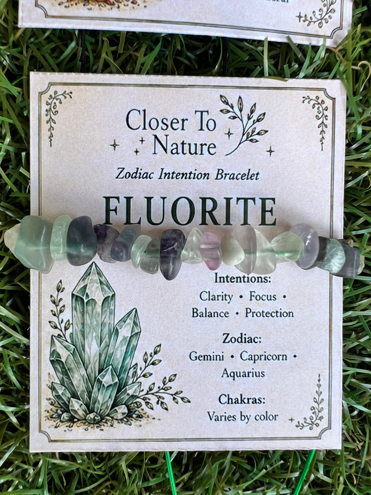 Natural Fluorite Zodiac Bracelet – Clarity, Focus & Balance | Gemini, Capricorn & Aquarius