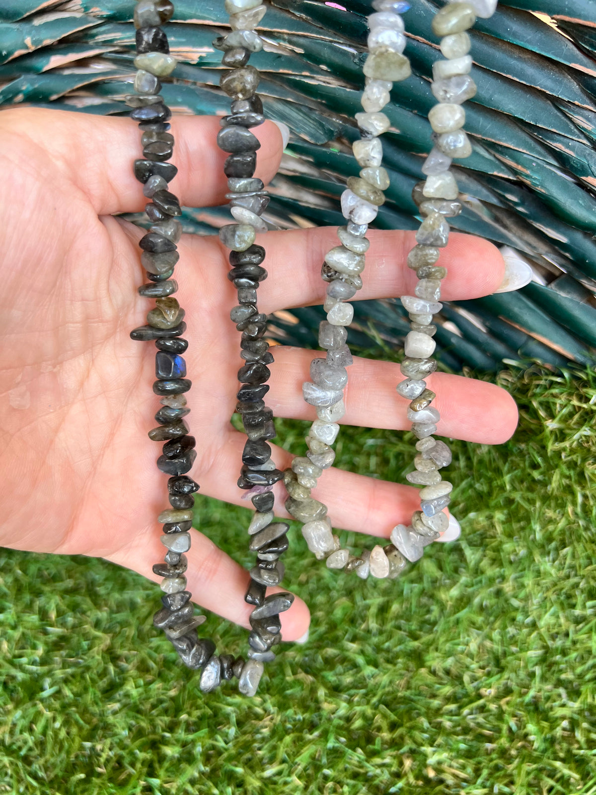 Natural Labradorite Chip Necklace | Genuine Irregular Gemstone Chips | Protection, Intuition & Transformation