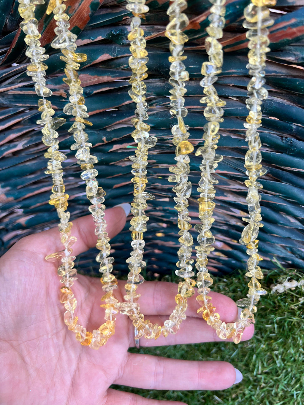 Natural Citrine Chip Necklace | Genuine Irregular Gemstone Chips | Abundance, Success & Positive Energy