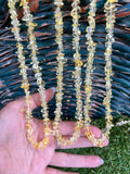 Natural Citrine Chip Necklace | Genuine Irregular Gemstone Chips | Abundance, Success & Positive Energy