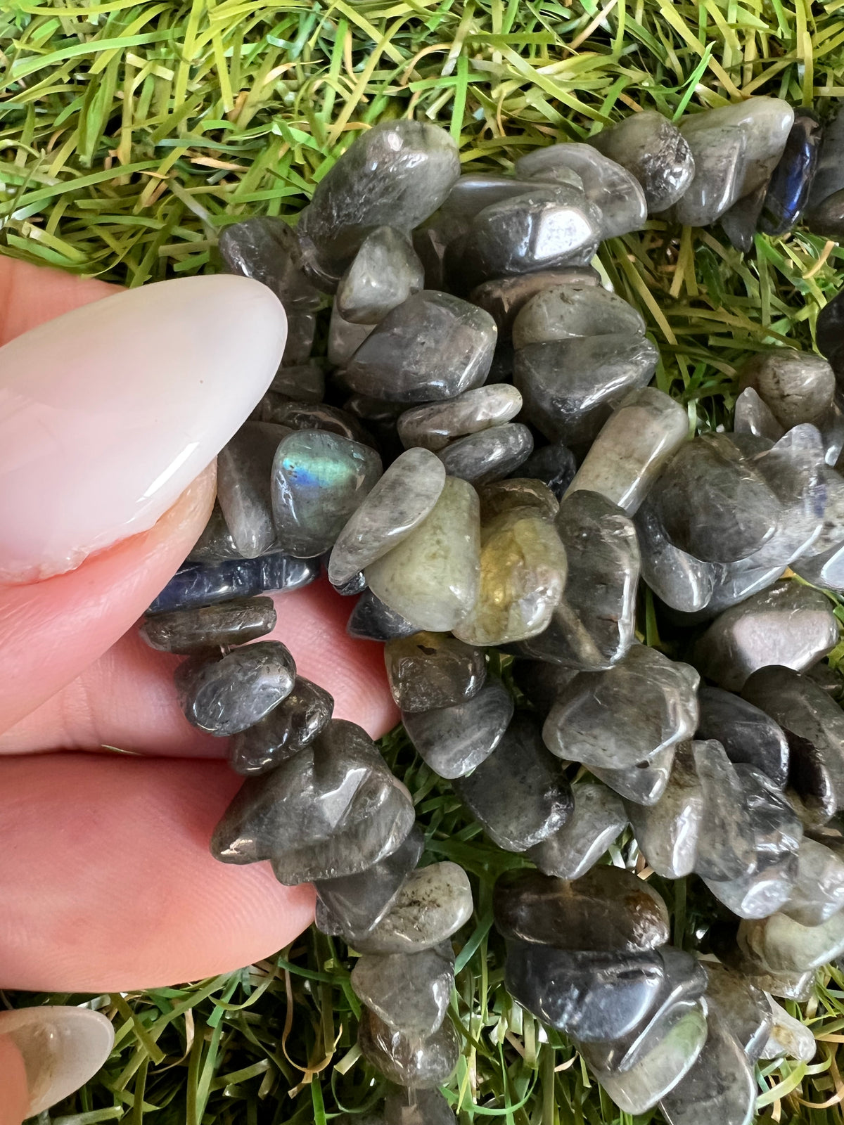 Natural Labradorite Chip Necklace | Genuine Irregular Gemstone Chips | Protection, Intuition & Transformation