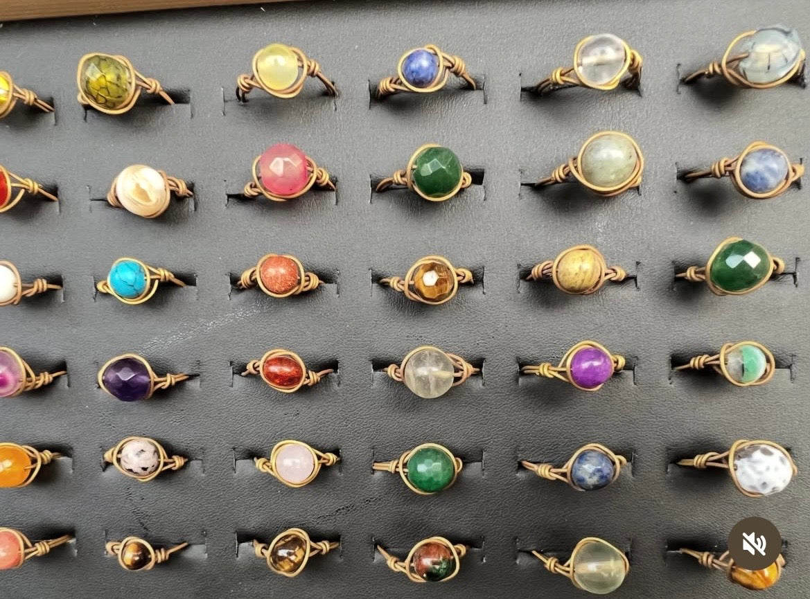 Natural Copper Crystal Rings Collection | Handmade Gemstone Rings
