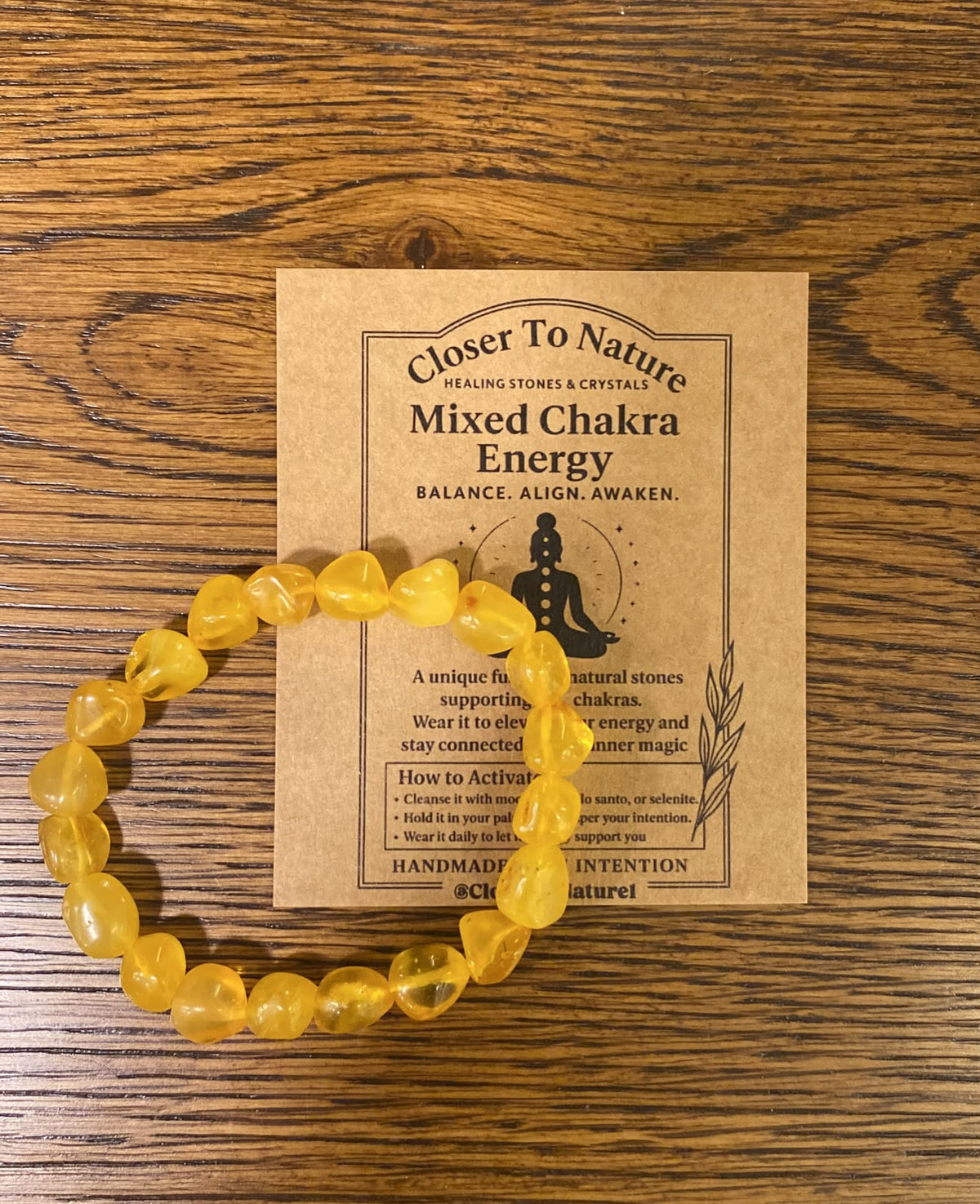 Natural Amber Bracelet – Warmth, Vitality & Positive Energy | Freeform Nugget Beads