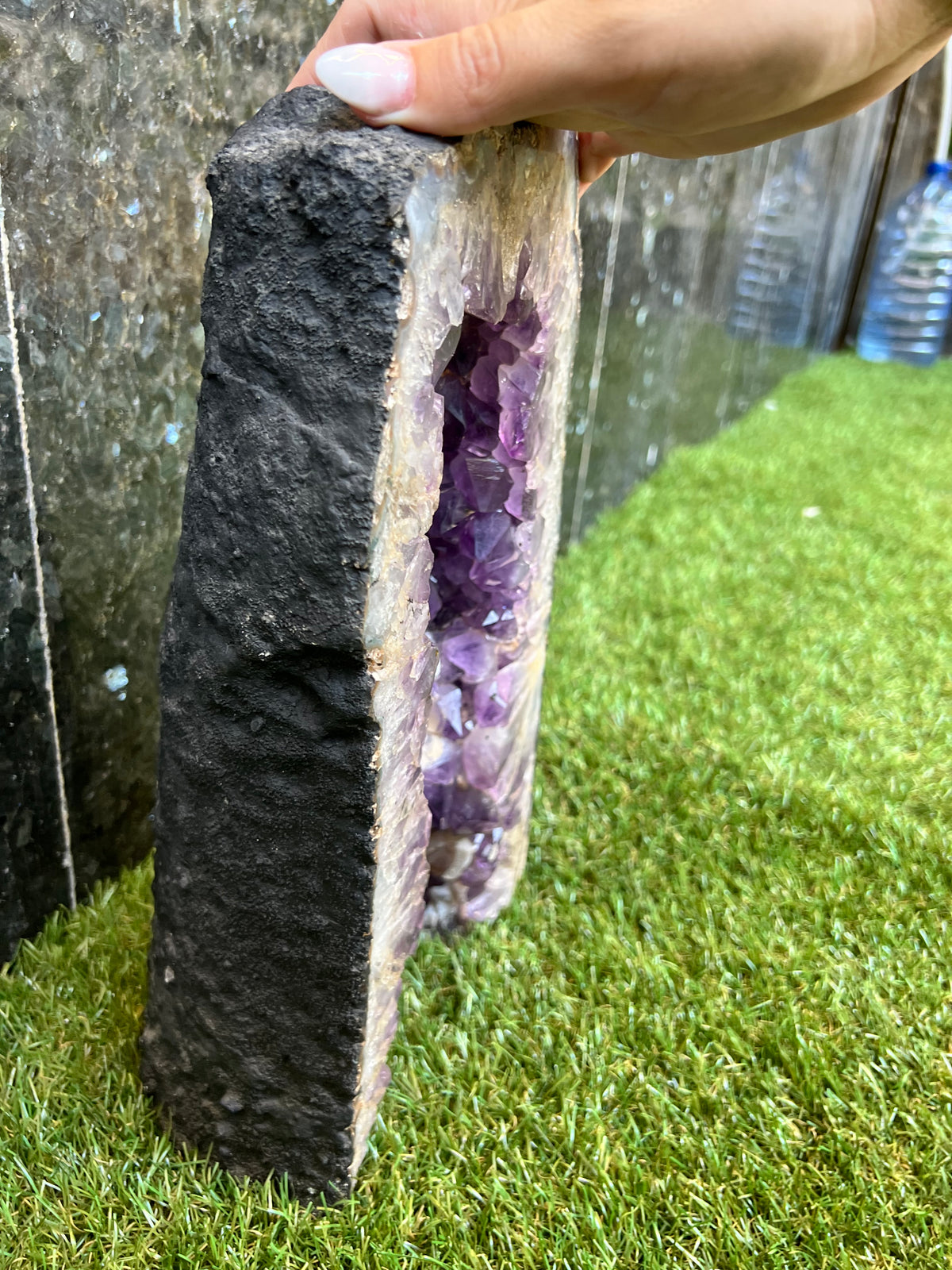 Natural Amethyst Cathedral Geode with Calcite – 7.55 kg