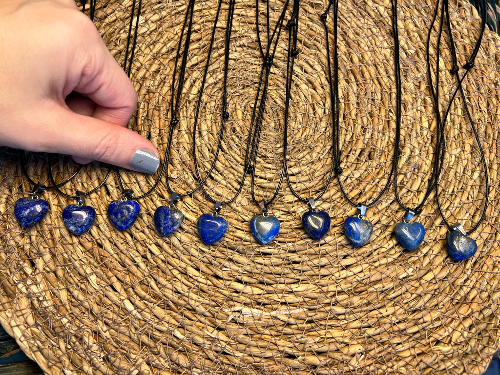 Natural Lapis Lazuli Heart Necklace