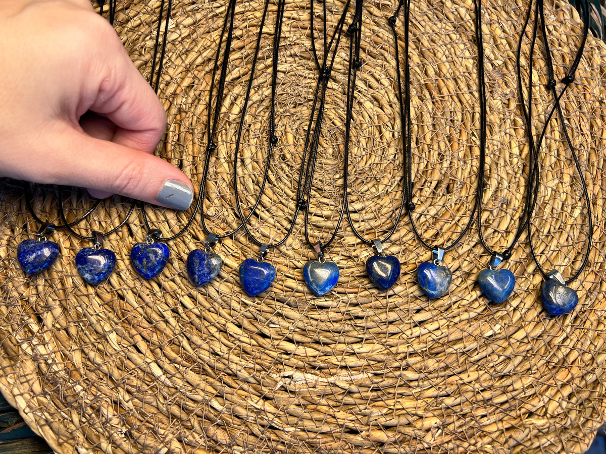 Natural Lapis Lazuli Heart Necklace