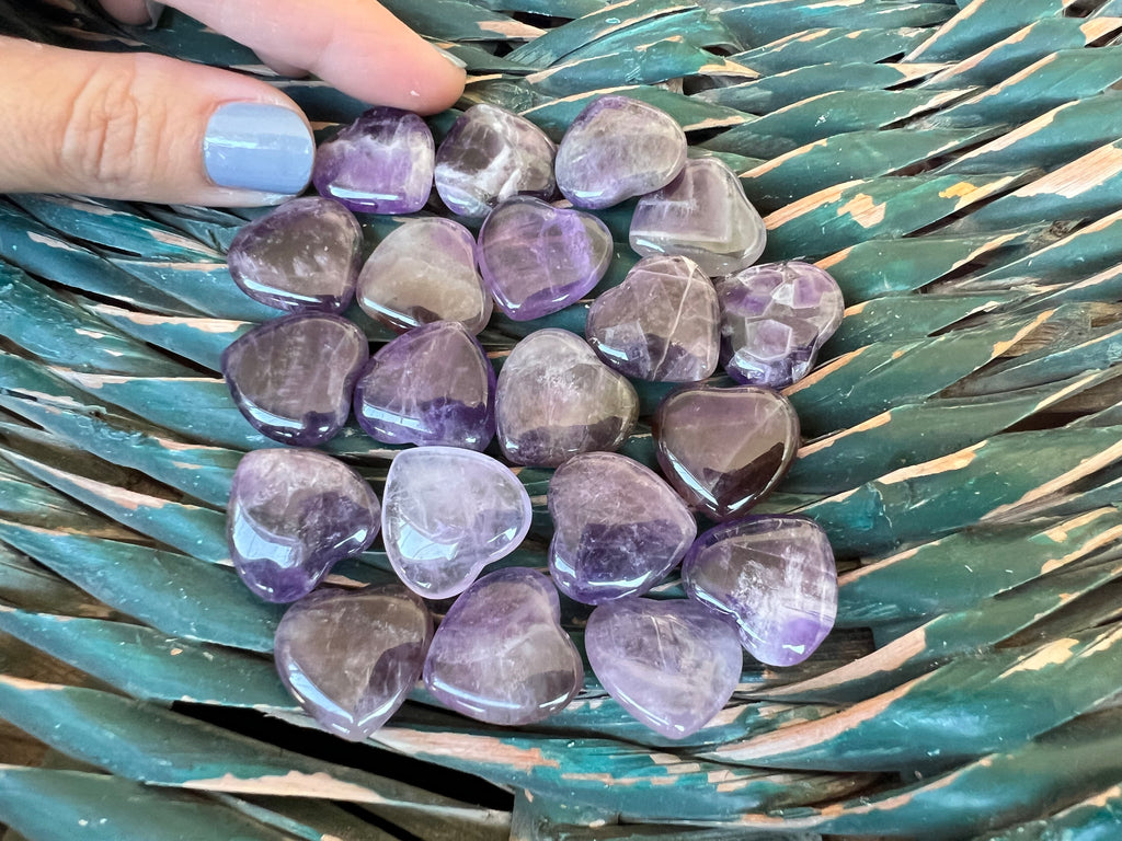 Natural Amethyst Mini Crystal Heart