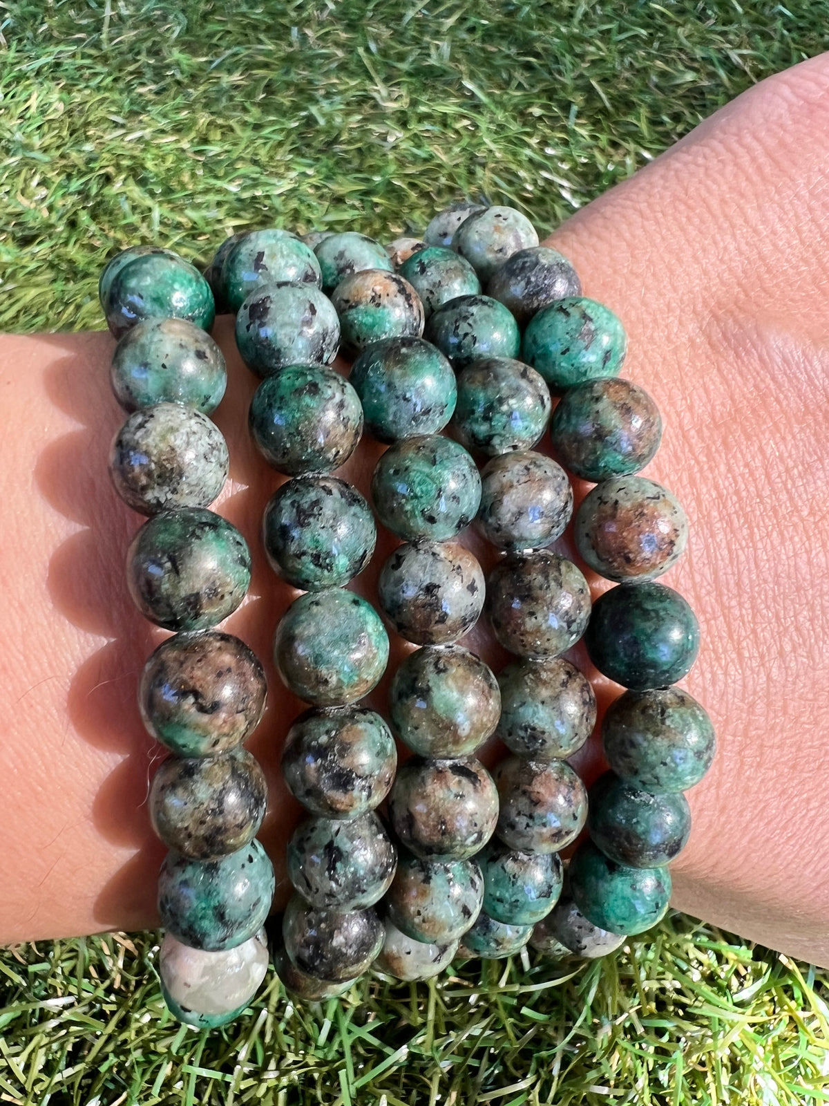 Natural African Turquoise Bracelet | 8mm Genuine Gemstone Beads | Growth, Transformation & Confidence