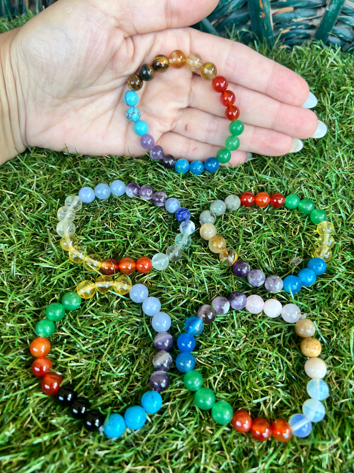 Natural Seven Chakra Gemstone Bracelet – Balance, Energy & Alignment | 8mm