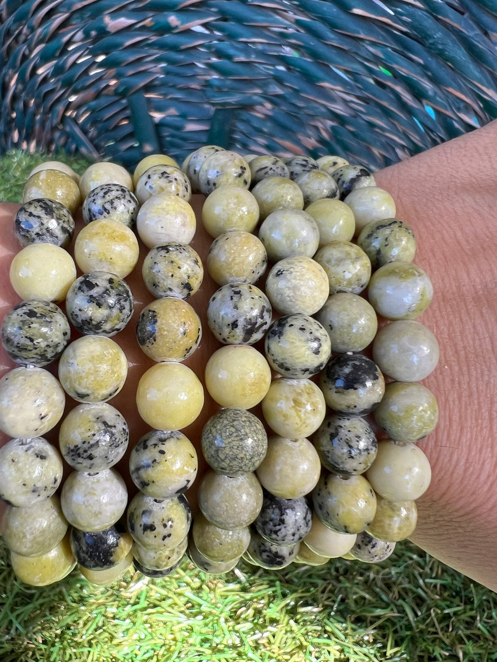 Natural Serpentine 8mm Beaded Bracelet | Protection, Renewal & Kundalini Energy Crystal Bracelet