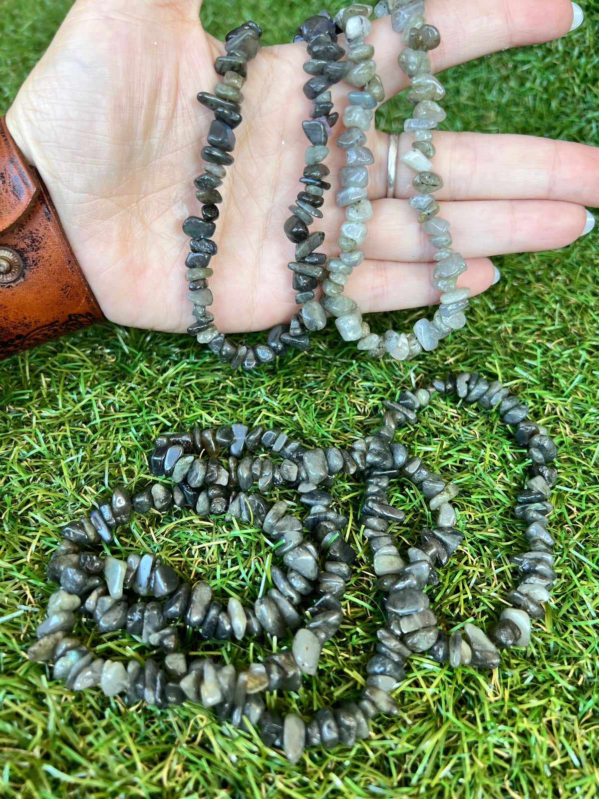 Natural Labradorite Chip Necklace | Genuine Irregular Gemstone Chips | Protection, Intuition & Transformation