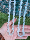 Natural Aquamarine Chip Necklace | Genuine Irregular Gemstone Chips | Calm, Courage & Clear Communication