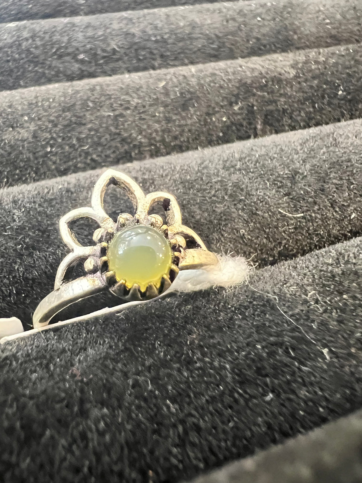 Natural Silver-Plated Crystal Rings Collection “Delicate A”