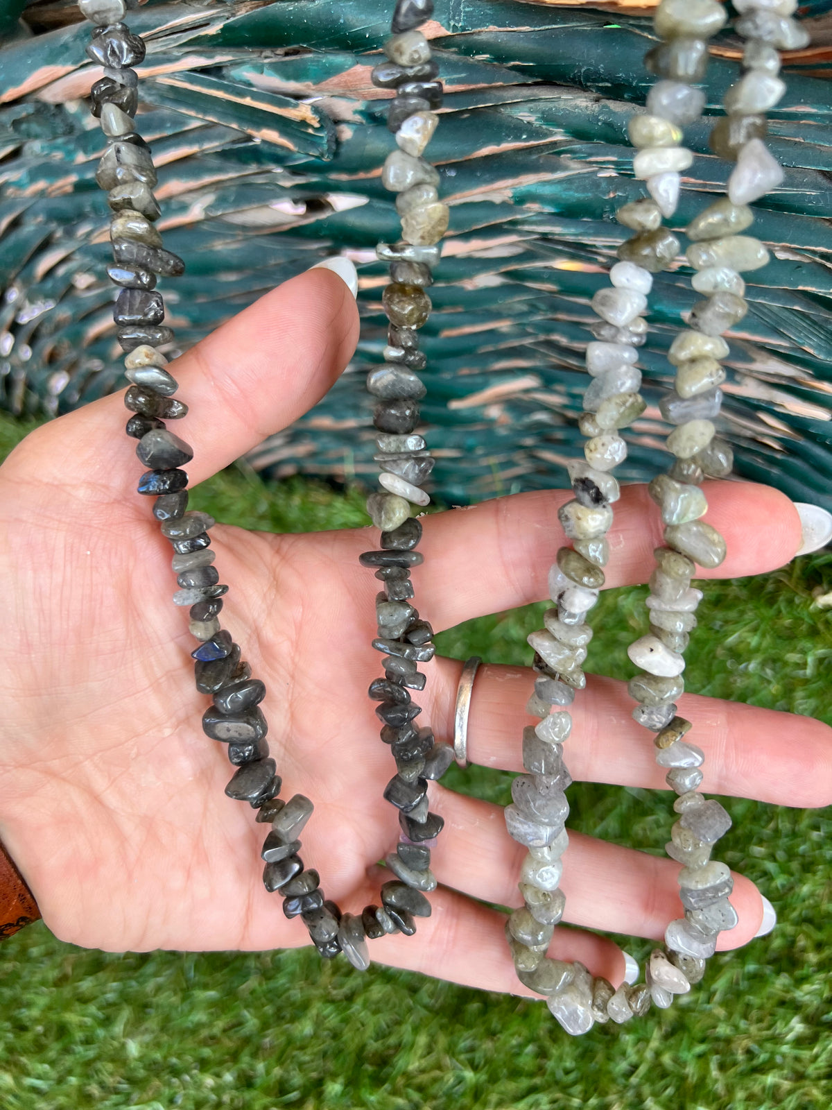 Natural Labradorite Chip Necklace | Genuine Irregular Gemstone Chips | Protection, Intuition & Transformation