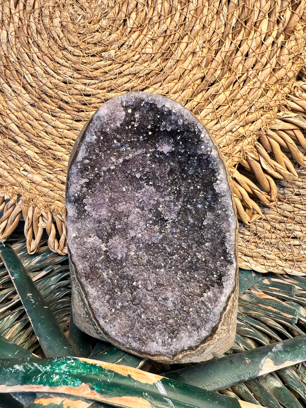 Natural Amethyst Druzy Freeform – Polished Standing Crystal | 723 g