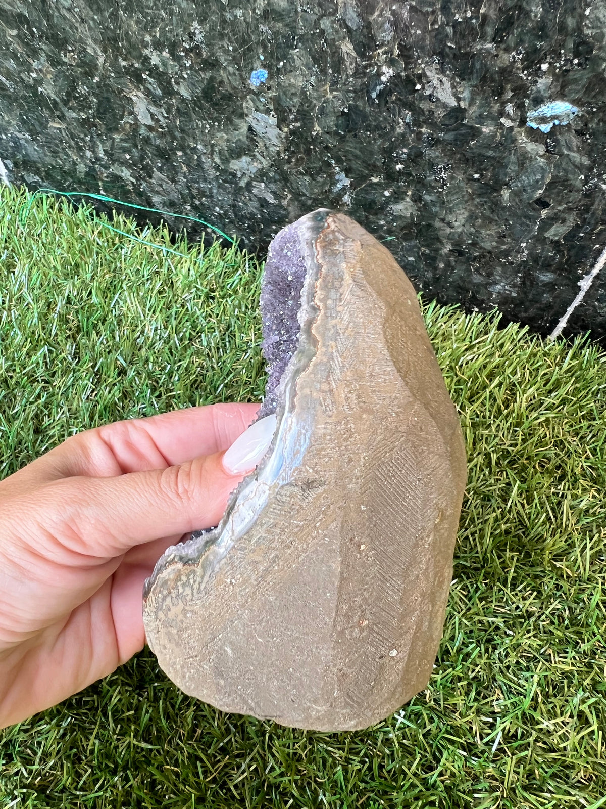 Natural Amethyst Druzy Freeform – Polished Standing Crystal | 723 g