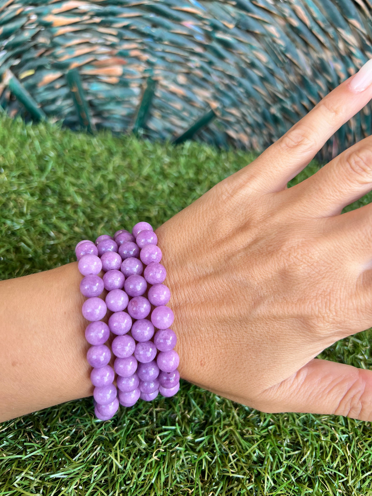 Natural Lepidolite Bracelet – Calm, Emotional Balance & Peace | 8mm