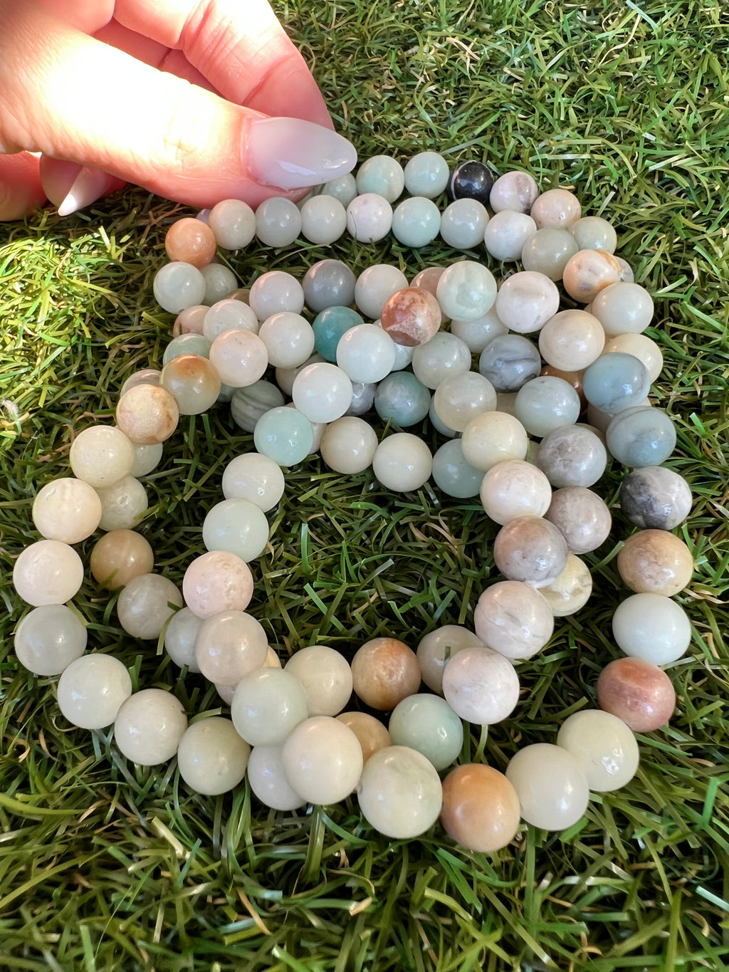 Natural Amazonite 8mm Beaded Bracelet | Communication, Calm & Good Luck Crystal Bracelet