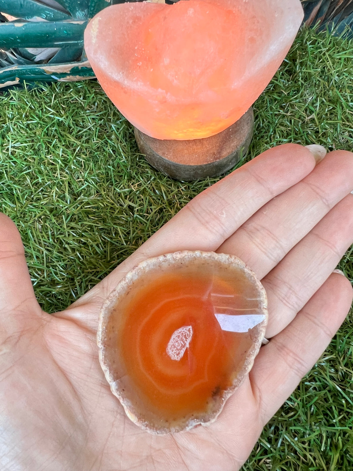 Natural Druzy Agate Slice – Energy, Balance & Protection | 38 g