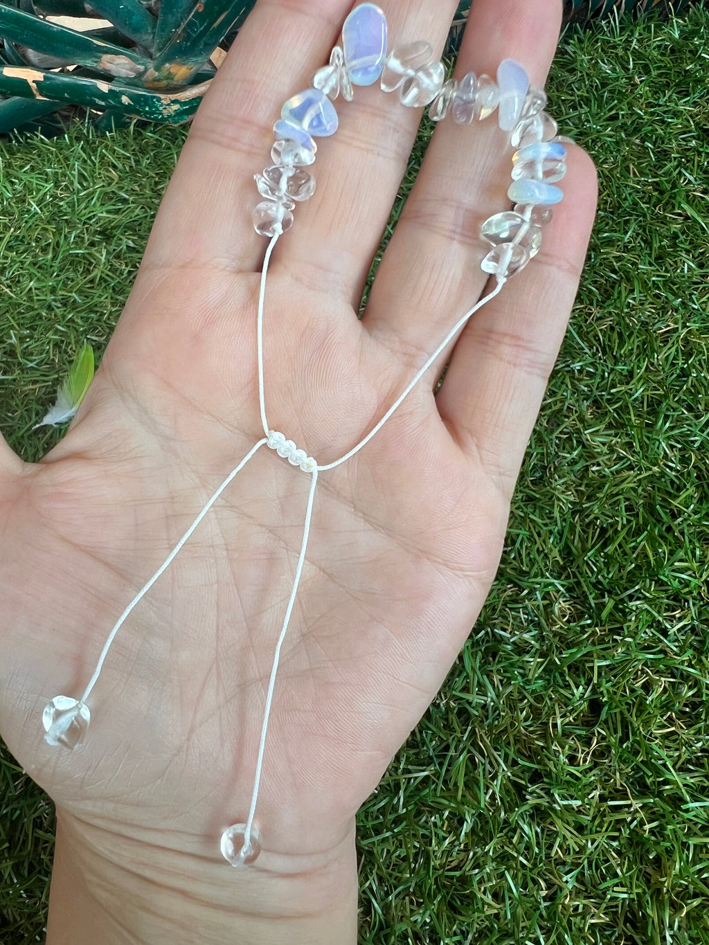 Opalite & Clear Quartz Zodiac Bracelet – Calm, Clarity & Energy | Libra, Sagittarius & Pisces