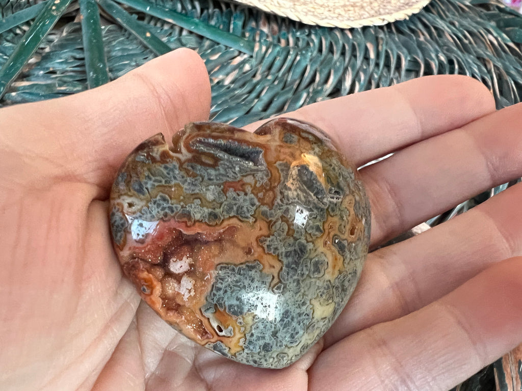 Natural Agate, Jasper & Opal Heart Collection