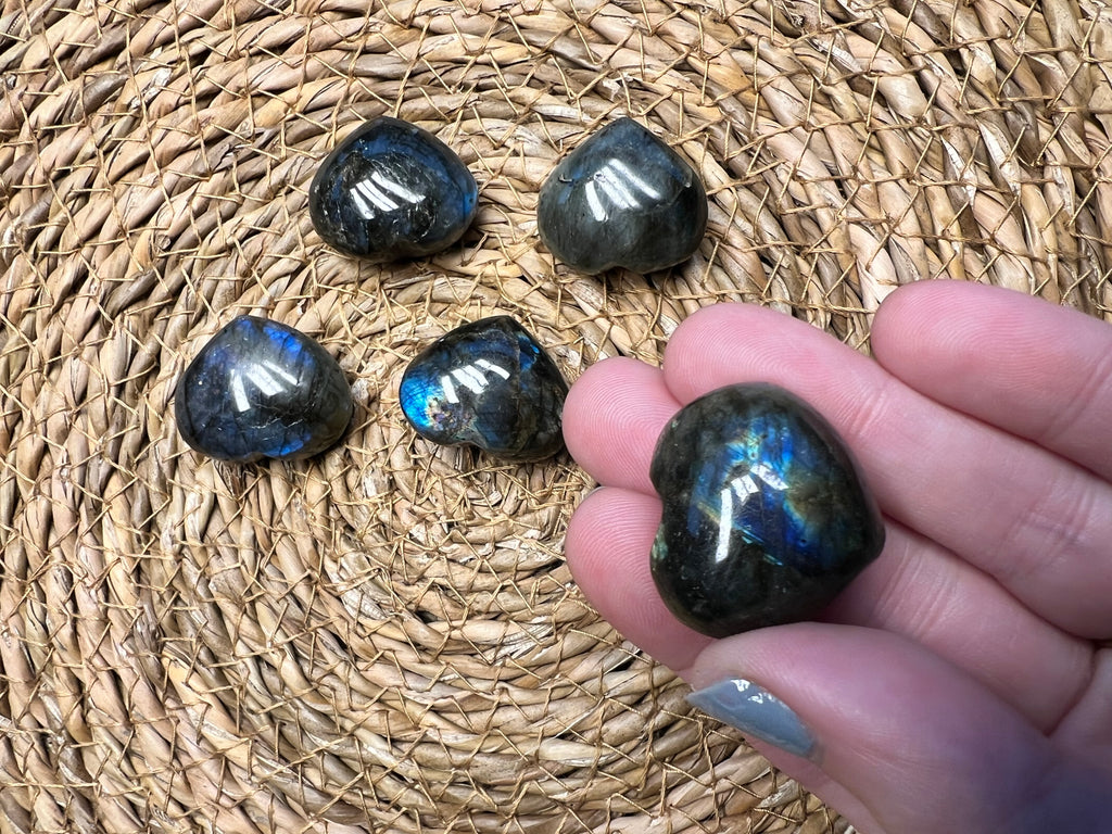 Natural Labradorite Heart