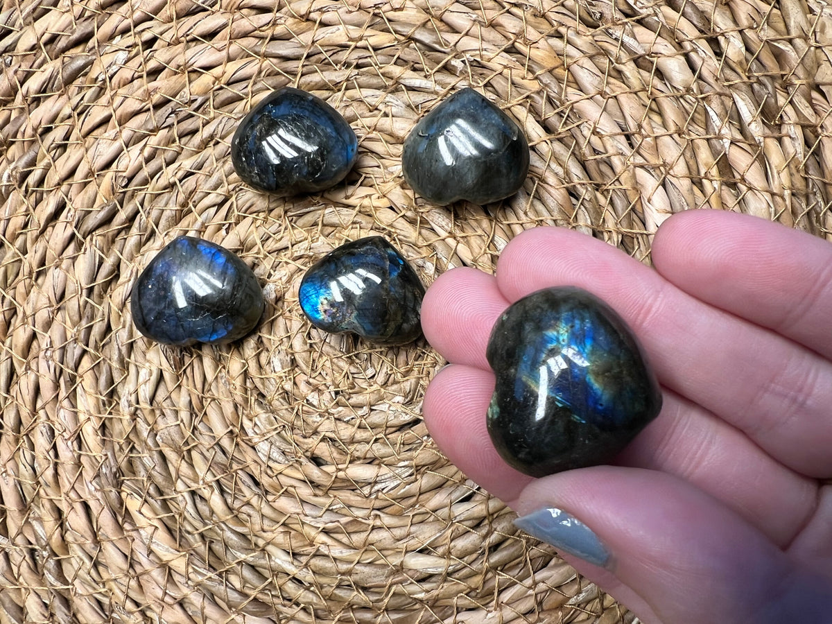 Natural Labradorite Heart
